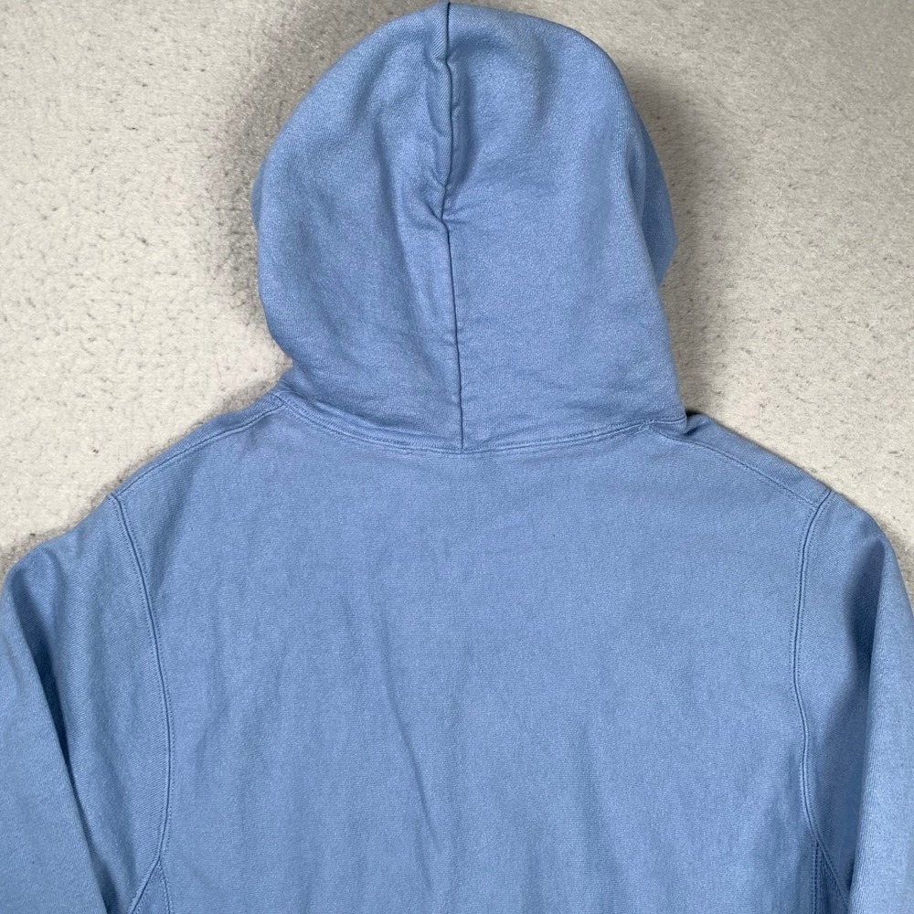 Champion Reverse Weave Hoodie Mens Medium Blue Pullover Sweatshirt - Picture 10 of 14